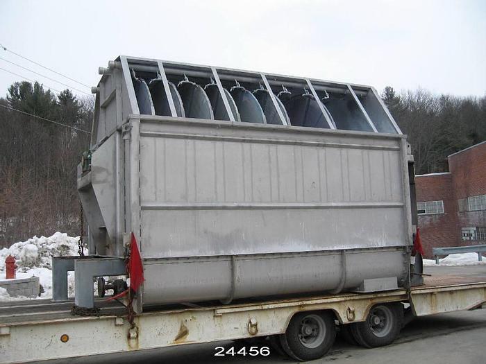 Used Beloit Jones 3980 Poly Disk Filter, 7'6" Disc Diameter With Drive And Auger, Seven Disks Installed #24456