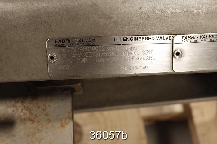 Used Fabri 8" Hand Operated Knife Gate Valve #36057