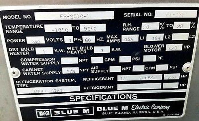 Used Blue M Environmental Humidity Test Chamber Atmosphere Incubator Oven See Video