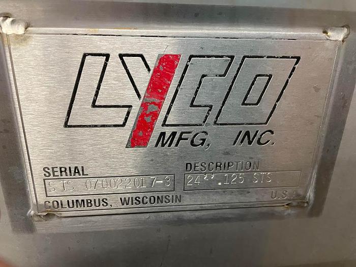 Used Lyco Manufacturing, Inc. 24" Wide Screen
