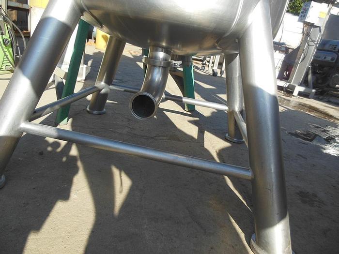 Used Tank, 125 Gallon, 316 Stainless Steel, 28" x 48", FT/DB, Internal Coils, #S742283