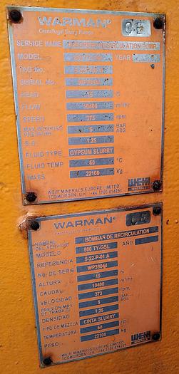 Usado Bomba industrial de recirculação WARMAN