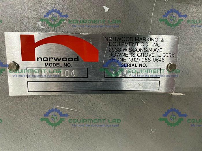 Used Norwood AK0-15 & L.I.S-404 Stainless Steel Hot Stamping Printer w/ Stamping Dies