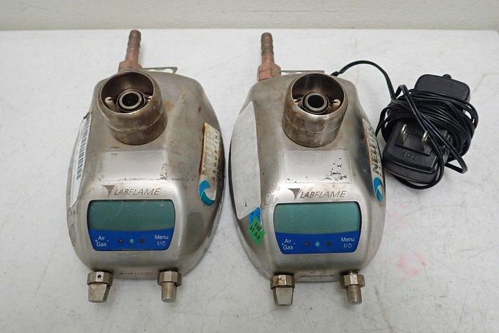 Used Lot of 2 Biotool NeuTec LabFlame IR Laboratory Bunsen Burners with AC Adaptor