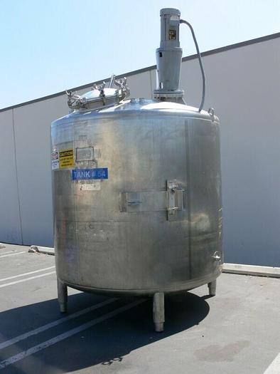 Used Paul Mueller 4000 Liter SS Jacketed Reactor w/ Agitator 25 PSI FV &138 PSI