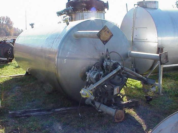 Used 2,000 GALLON MUELLER VACUUM VESSEL - S/S - JACKETED 