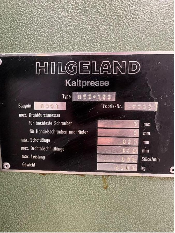 Used 1991 HILGELAND HE7-120