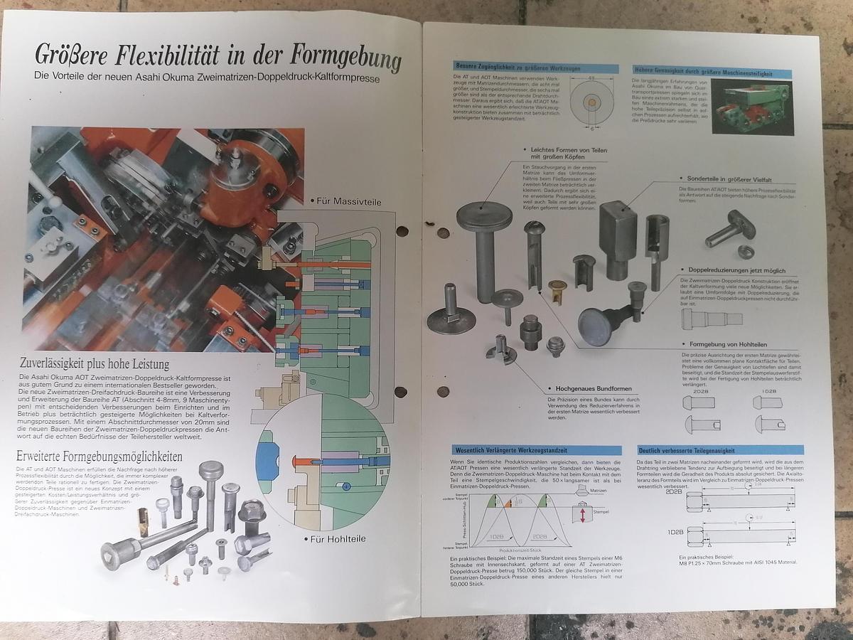 Gebraucht ASAHI OKUMA AOT-10B – 2 Matrizen / 2-Schlag Mehrstufenpresse (Cold Header)