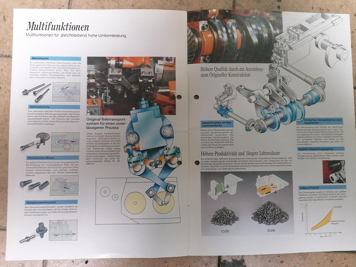 Gebraucht ASAHI OKUMA AOT-10B – 2 Matrizen / 2-Schlag Mehrstufenpresse (Cold Header)