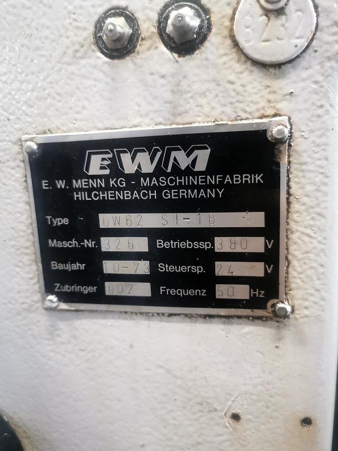 Used 1973 EWM-MENN GW 62