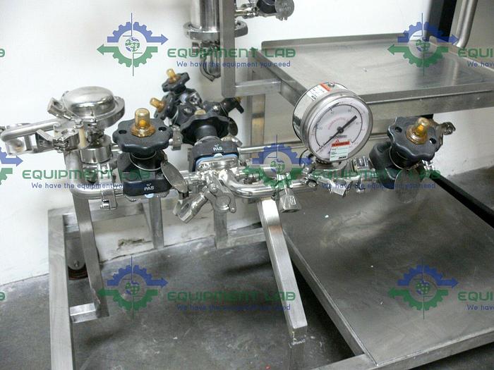 Used Sartorius HU12U71-3058M F-1748 Asepco + ITT PureFlo Filtration Skid w/ Valves