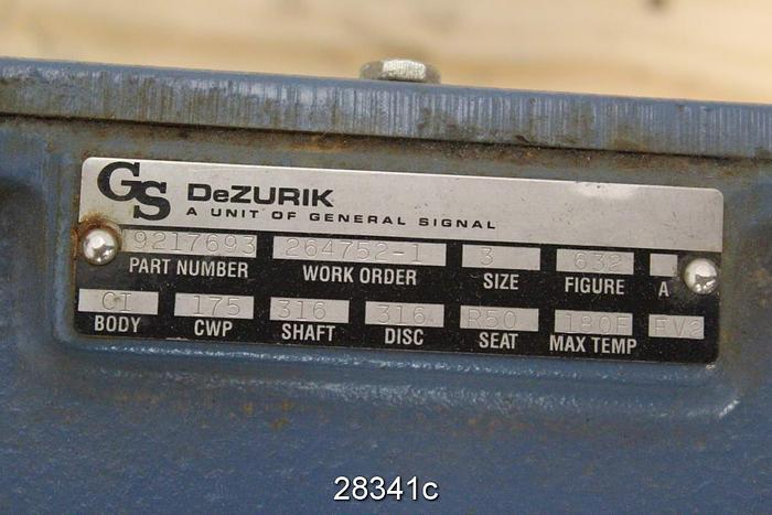 Used Dezurik Fig635 3" Air Operated Butterfly #28341