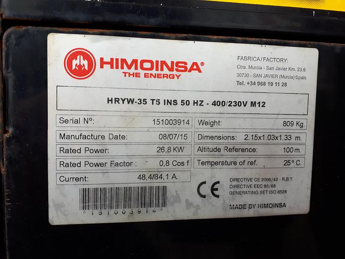 Used 2015 Himoinsa HRYW-35