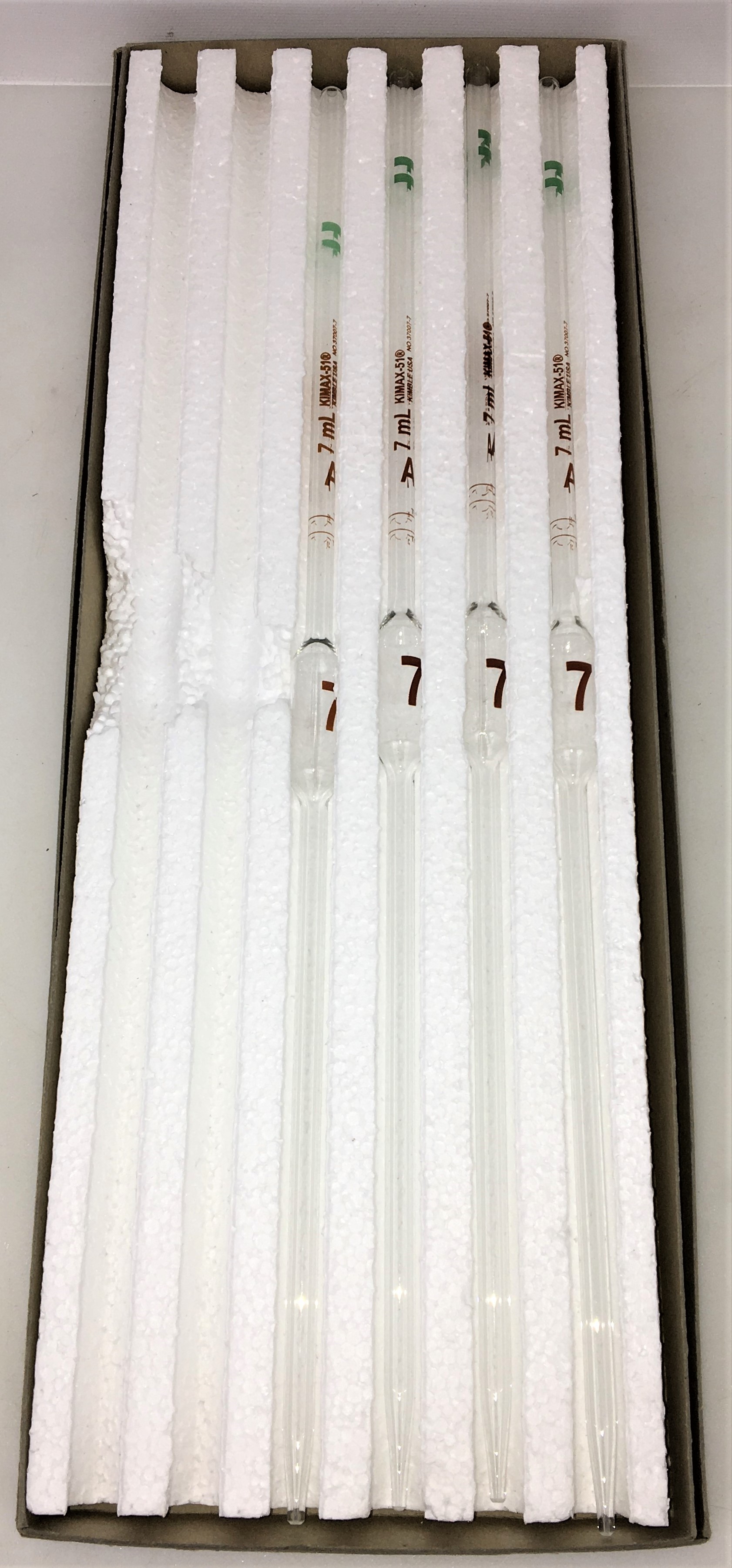 New Open Box Kimble 37007-7 KIMAX-51 Volumetric Pipet, Class A - 7mL (Pack of 6)