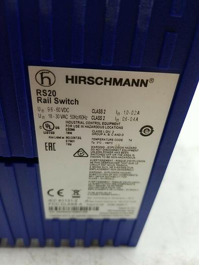 Used Hirschmann RS20 Rail Switch