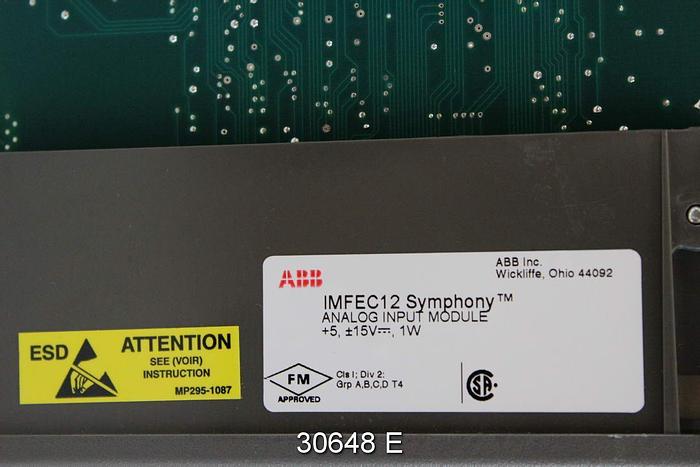 Used ABB IMFEC12 Analog Input Module for Bailey Symphony System #30648
