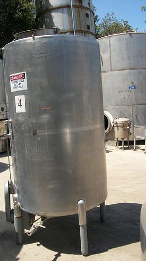 Used Tank, 500 Gallon, S/st, 45" x 72", Agit, DT/SB, Sngl Wall, #S741260