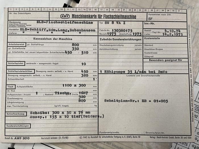 Gebruikt Elb SW 8 VAI vlakslijper