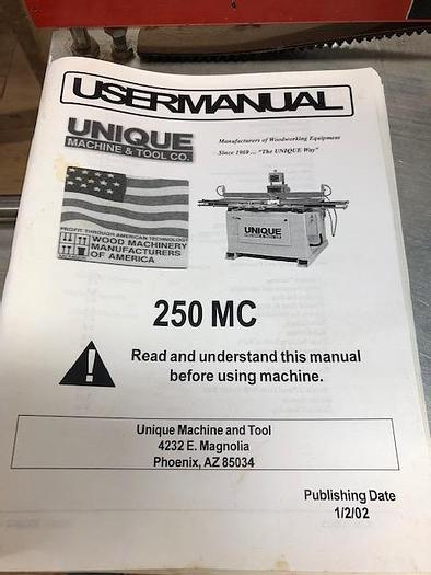Used Unique 250 Door Shaper
