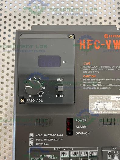 Used Hitachi HFC-VWE 1.5MF2 Inverter / Variable Frequency Drive 0.75 kW, 5 Amps, 1 Ph