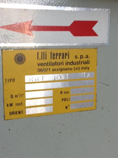 Usato Ventilatore Ferrari RRT 1001 N1A Kw 22