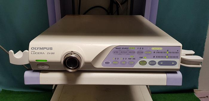 Used Olympus Workstation 260 mit Lichtquelle CLV-260 Steuerungseinheit Lucera CV-260 Tastatur MAJ-1536