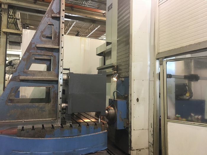 Used 2001 Union Table Type CNC Horizontal Boring Mill, Model TC 130, Table 63" X 79",  X=98", Y=98", Heidenhain CNC