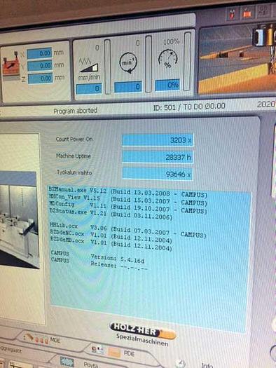 Used 2008 justus.jahn@chicagowood.fi CNC - Machine Holz-Her Pro Master 7123K