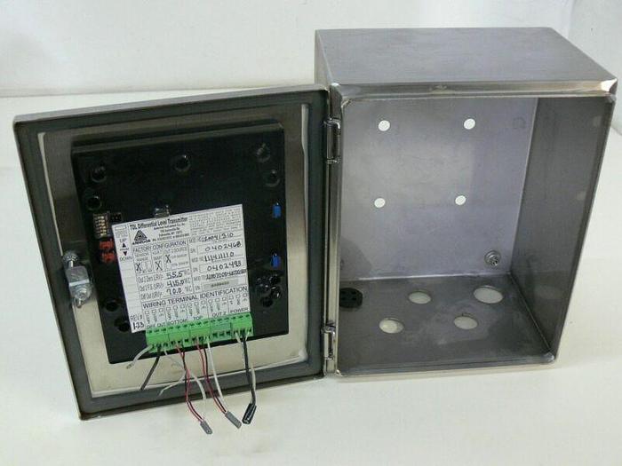 Used Anderson TDL Differential Level Transmitter W/ Stainless Steel Hoffman Enclosure