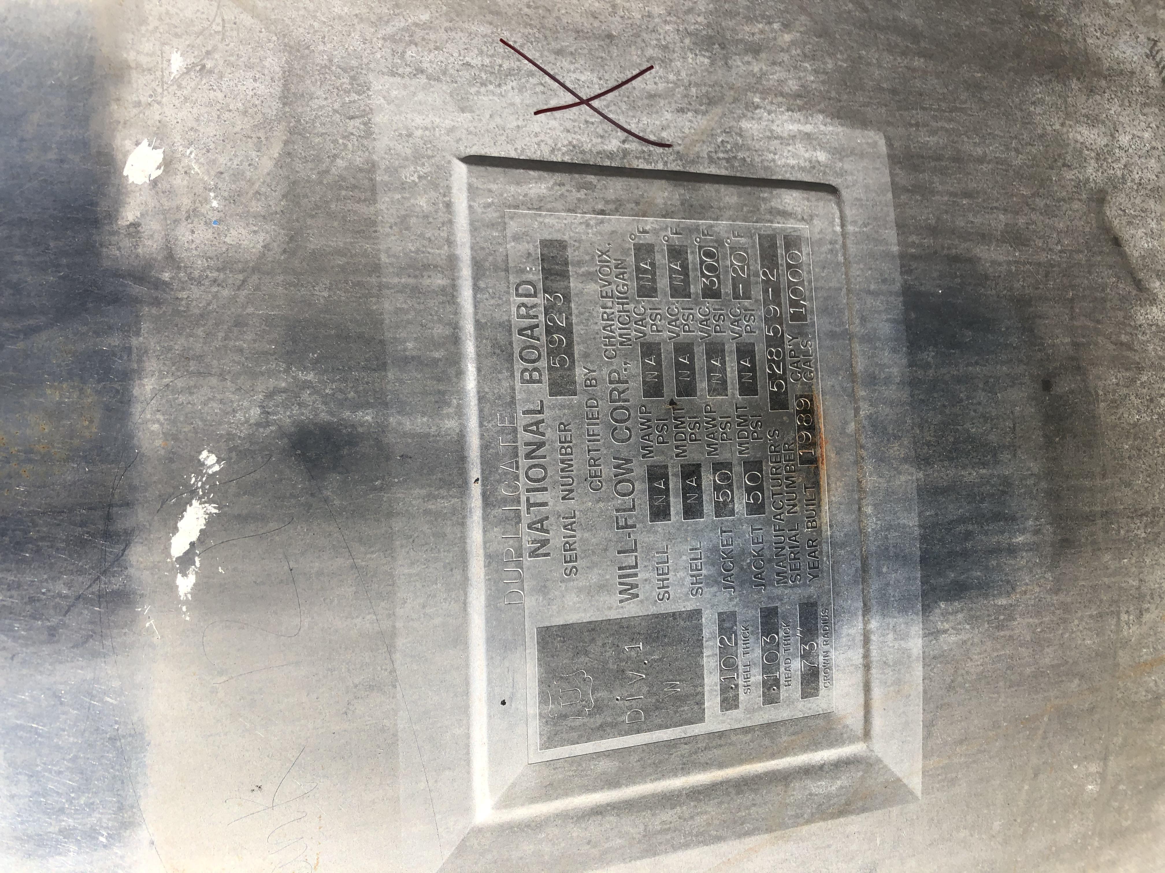 Refurbished 1000 GAL JACKETED PROCESSOR