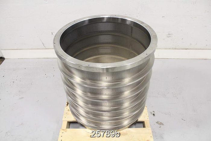 Used Black Clawson UV300 Pressure Screen Basket, 0.020" (0.5Mm) Slots #25789