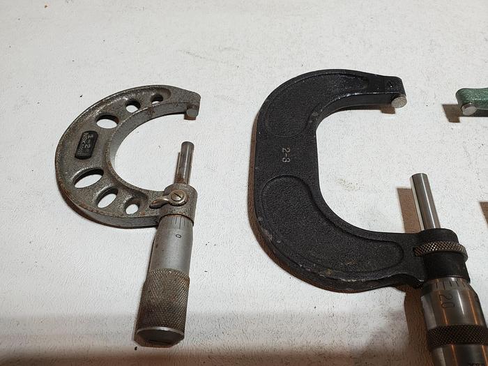 Used 1-2, 2-3 (2), 3-4. 4-5, 5-6 Inch Micrometer Premium Value Bundle (Z1)
