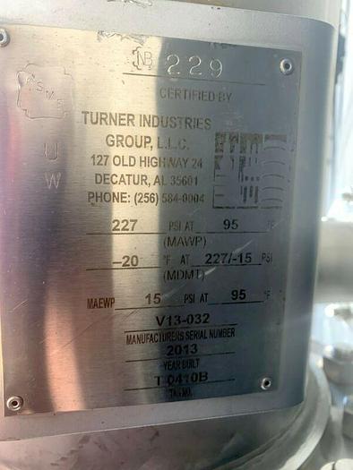 Used Turner Industries Group Stainless Steel Column
