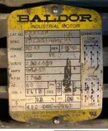 Used BLOAPCO SHREDDER MODEL 3CXS-4058-V W/ CONVEYOR 40 HP