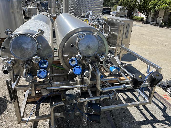 Used CIP, 2-Tank, (2) 185 Gallon Tanks, Sani-Matic, 316L Stainless Steel #S744634