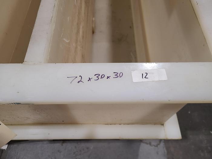 Used Polypro Tank Counter Flow Rinse side and bottom support 72" x 30" x 30"