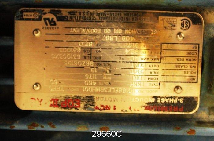 Used Toshiba B0156FLF3BMHD01 EQPIIIXS 15 Hp Ac Motor #29660