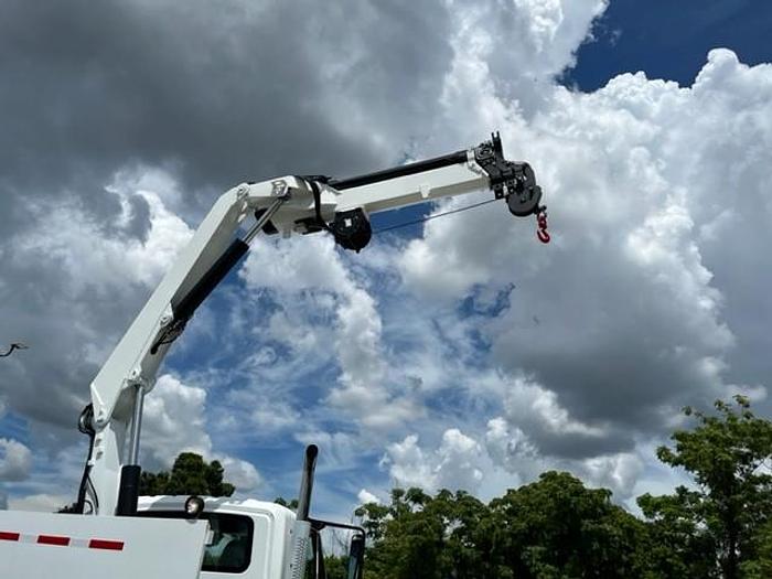 Used PM 12023 11,905 lbs Knuckle Boom on 2013 International 4300 Reg Cab Flatbed Truck - C83944