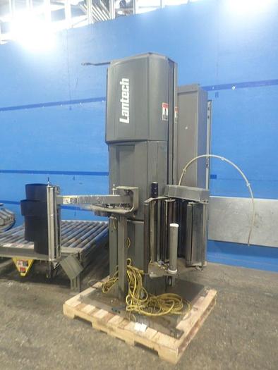 Used Lantech Q automatic converyorized pallet wrapper- SOLD