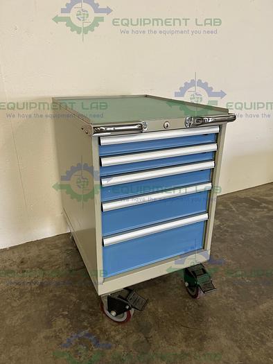 Used Lista Modular Drawer Cabinet 28" x 22" x36" Various Size Drawers w/ Casters