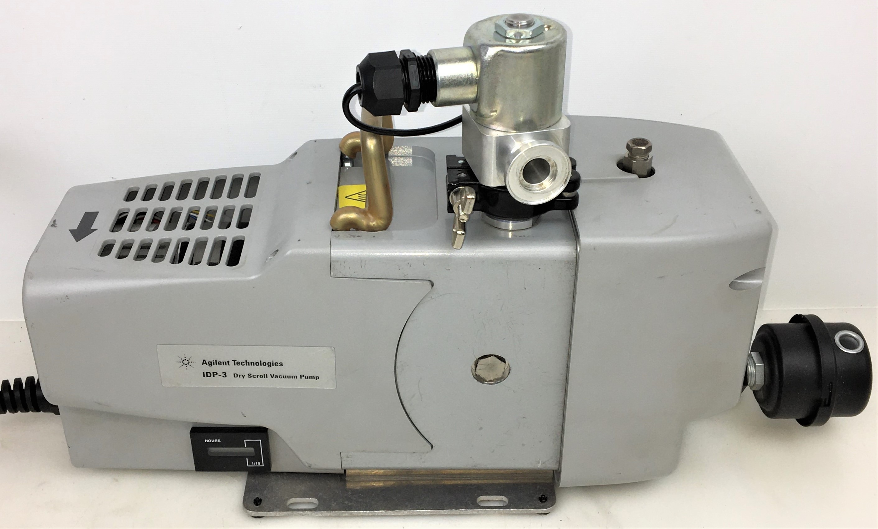 Used Agilent IDP-3 Dry Scroll Vacuum Pump with Intake Valve and Power Supply - 2.1 CFM