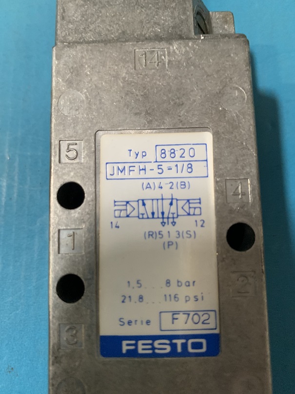 Used Festo Solenoid Pilot Operated Valve 8820 JMFH-5-1/8