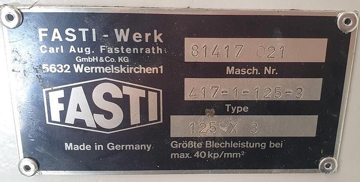 Gebraucht Sickenmaschine Fasti 417-125-3