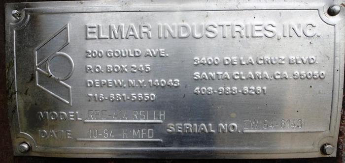 Used Filler, Piston, 14-Head, Rotary, S/st, Elmar Indus #S735565