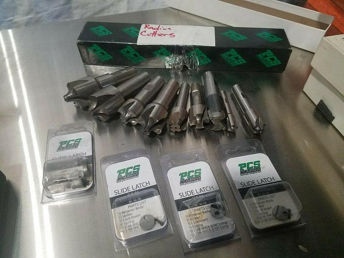 Used Assorted Radius Cutters and PCS Side Latches Milling Tooling one lot one price