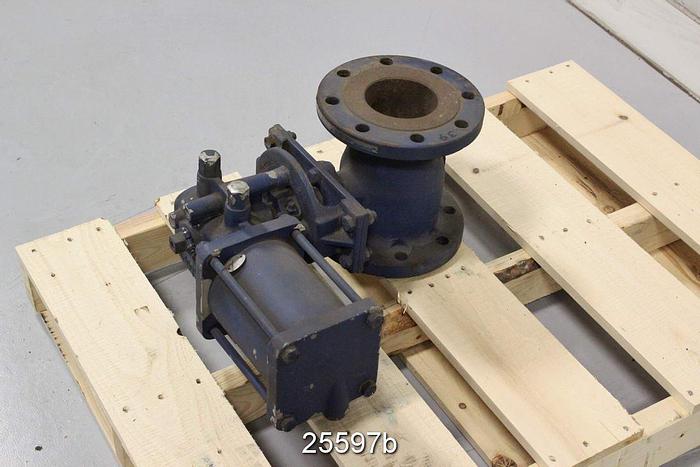 Used Neles Jamesbury 5150312236MT 4" Air Operated Ball Valve #25597