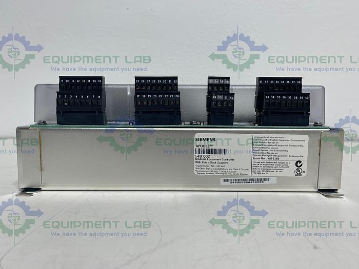 Siemens Apogee 549 002 Modular Equipment Controller