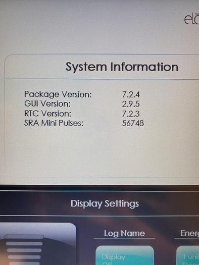 Used 2019 Syneron / Candela Elos + w/ 4 hand Pieces: Sublime, Sub RF, SRA Mini, SRA Plus