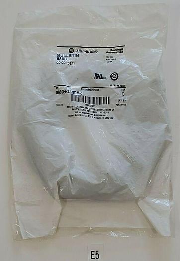 *NEW IN BAG* Allen Bradley 889D-R8ABDM-5 DC Micro Right Angle 5m Series B QD