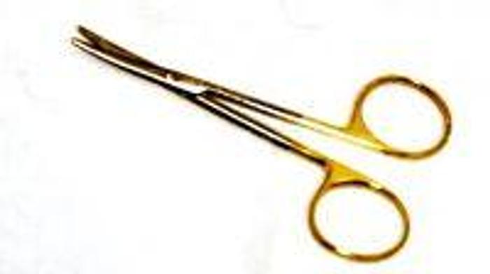 Used Ophthalmic Scissor Strabismus Curved Tungsten Carbide 115mm (4-1/2in)